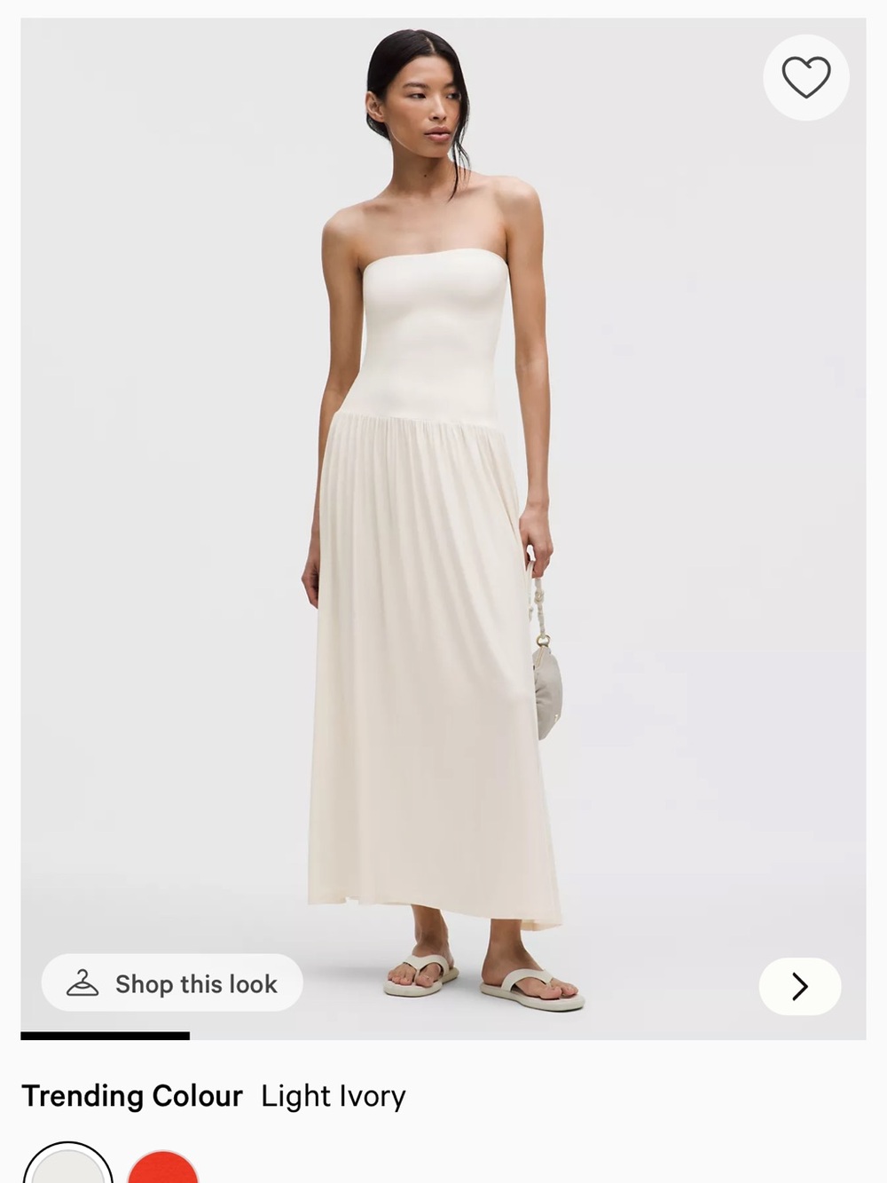 lululemon athletica 2-in-1 Maxi Dress in Light Ivory